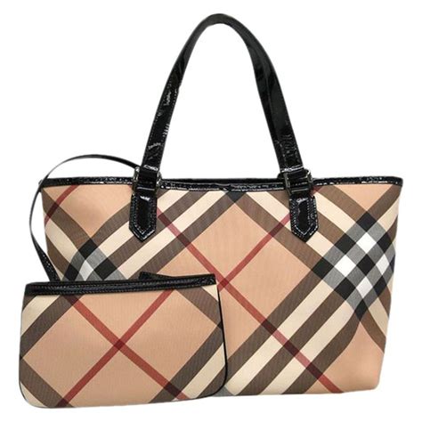 burberry supernova nickie tote|BURBERRY Supernova Check Large Nickie Tote Black.